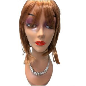 Vintage silver lightweight chunky necklace and earrings set